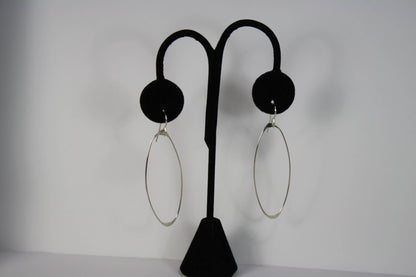 ER292 Ken’s handcrafted jewelry - Sterling Silver Earrings Medium Ovals