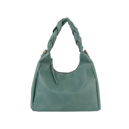 Handbag Factory Corp - Braided handle point hobo shoulder bag