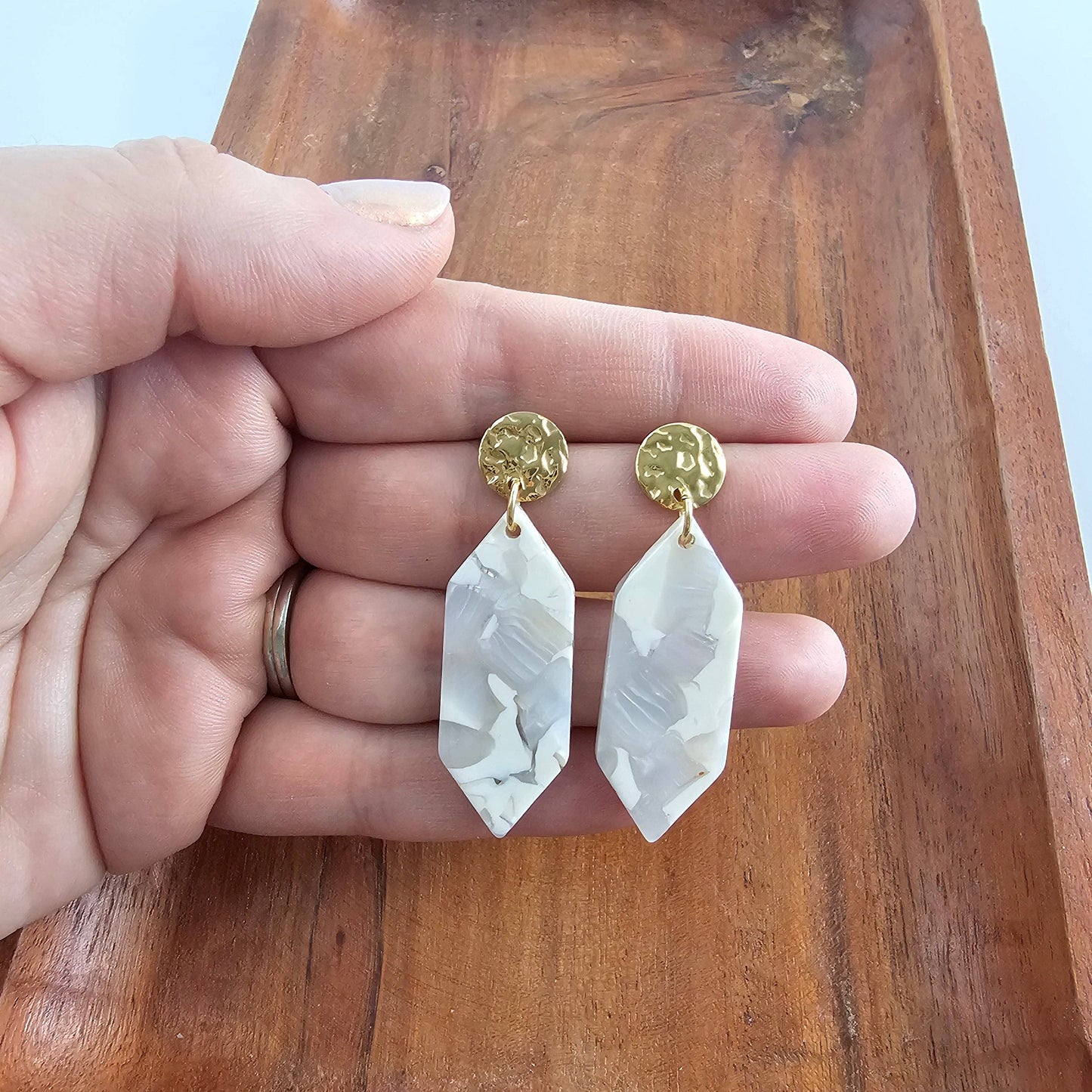 Spiffy & Splendid - Gemma Earrings - Breezy White // Spring, Summer, Mother's Day