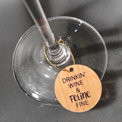 Lou Golden Designs - Cat Wine Charms