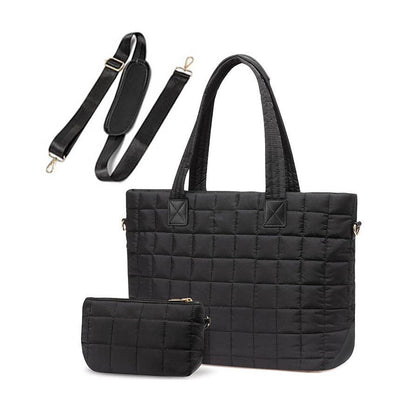 Aili's Corner - Mila Quilted Traveler Tote with Mini Clutch