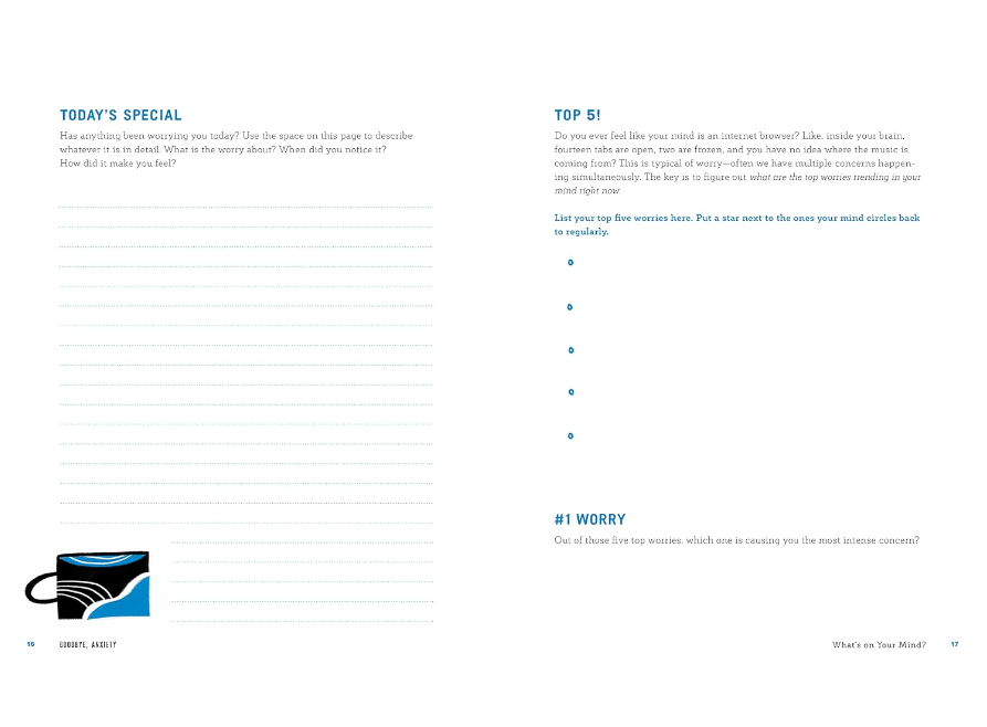 Blue Star Press - Goodbye, Anxiety: A Guided CBT Journal (Self Care)