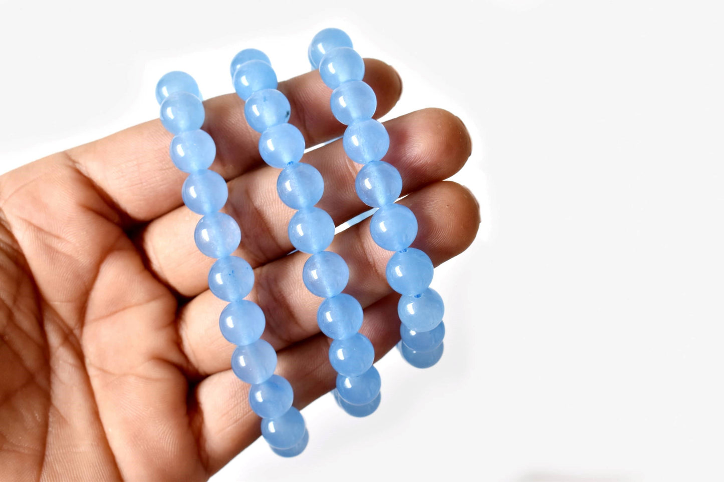 Soothing Crystals - Chalcedony Bracelet (Communication and Peace Of Mind )