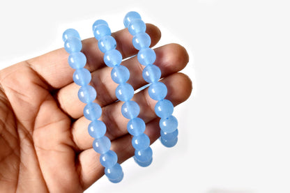 Soothing Crystals - Chalcedony Bracelet (Communication and Peace Of Mind )