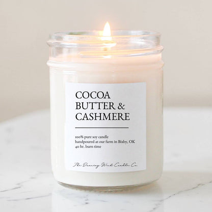 THE DANCING WICK CANDLES - Cocoa Butter & Cashmere Soy Candle | Warm Luxury & Soft Musk