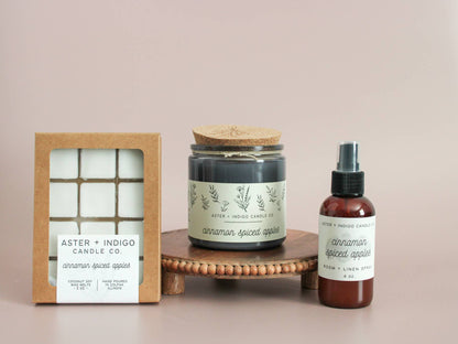 AI112 Aster + Indigo Candle Co. - Cinnamon Spiced Apples | Soy Candle