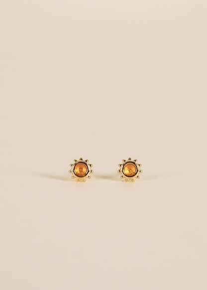 JaxKelly - Sun Stud - Amber - Earrings