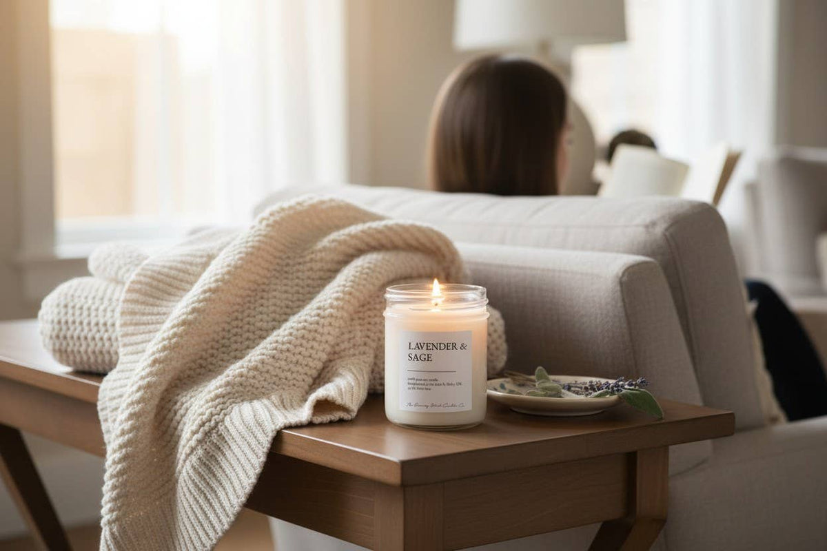 THE DANCING WICK CANDLES - Lavender & Sage Soy Candle | Clean Spa-Inspired Herbal Scent
