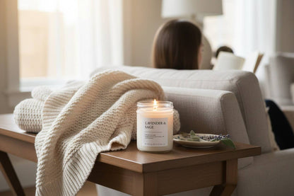 THE DANCING WICK CANDLES - Lavender & Sage Soy Candle | Clean Spa-Inspired Herbal Scent