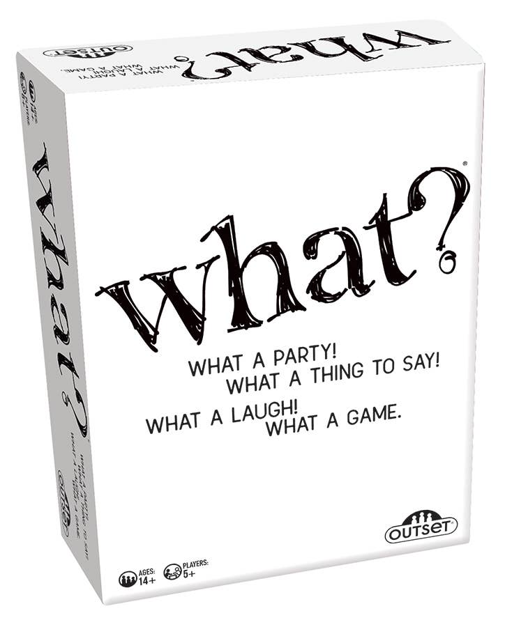 Outset Games and Cobble Hill Puzzles - What? (new design) Easy to Learn. Impossible not to laugh.