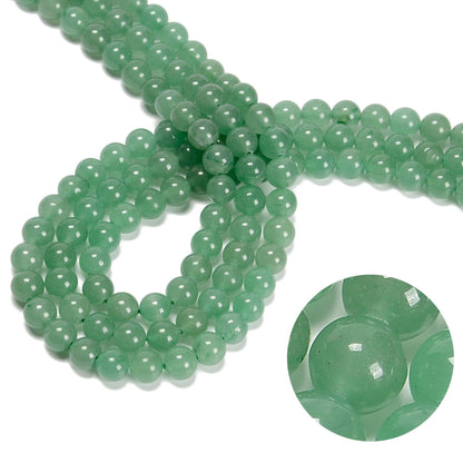 CRCBEADS - Green Aventurine Smooth Round Beads 4mm 6mm 8mm 10mm 12mm 15.5" Strand
