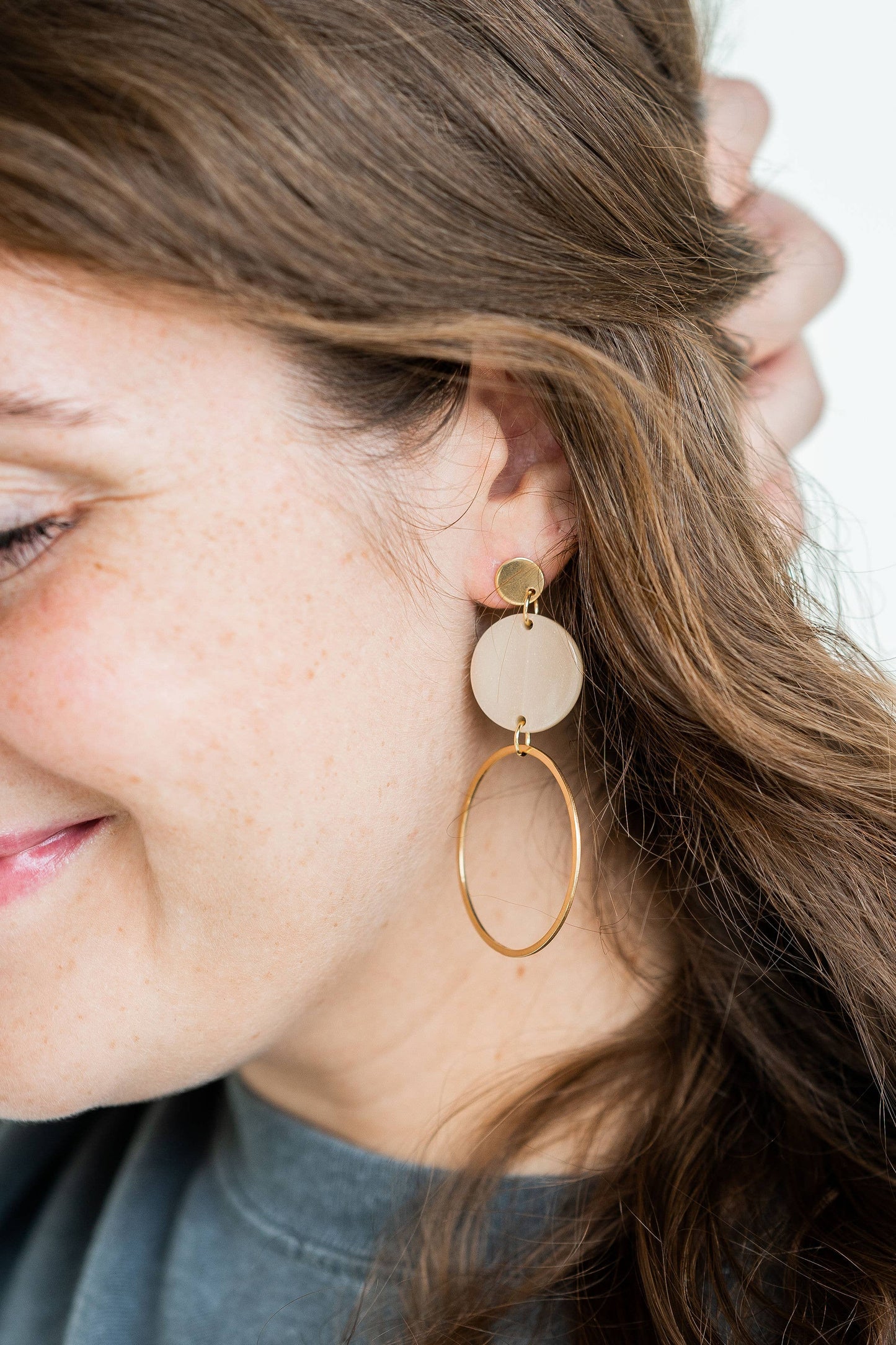 Spiffy & Splendid - Sadie Earrings - Linen //  Jewelry, Gifts