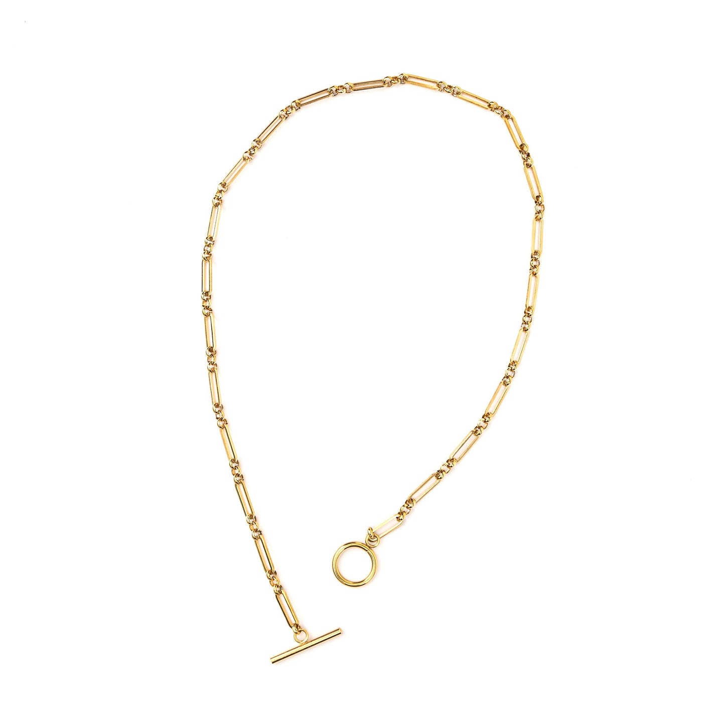 Aili's Corner - 18K STAINLESS STEEL TOGGLE CHAIN NECKLACE