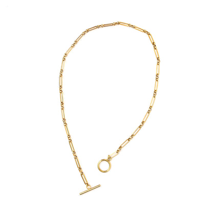 Aili's Corner - 18K STAINLESS STEEL TOGGLE CHAIN NECKLACE