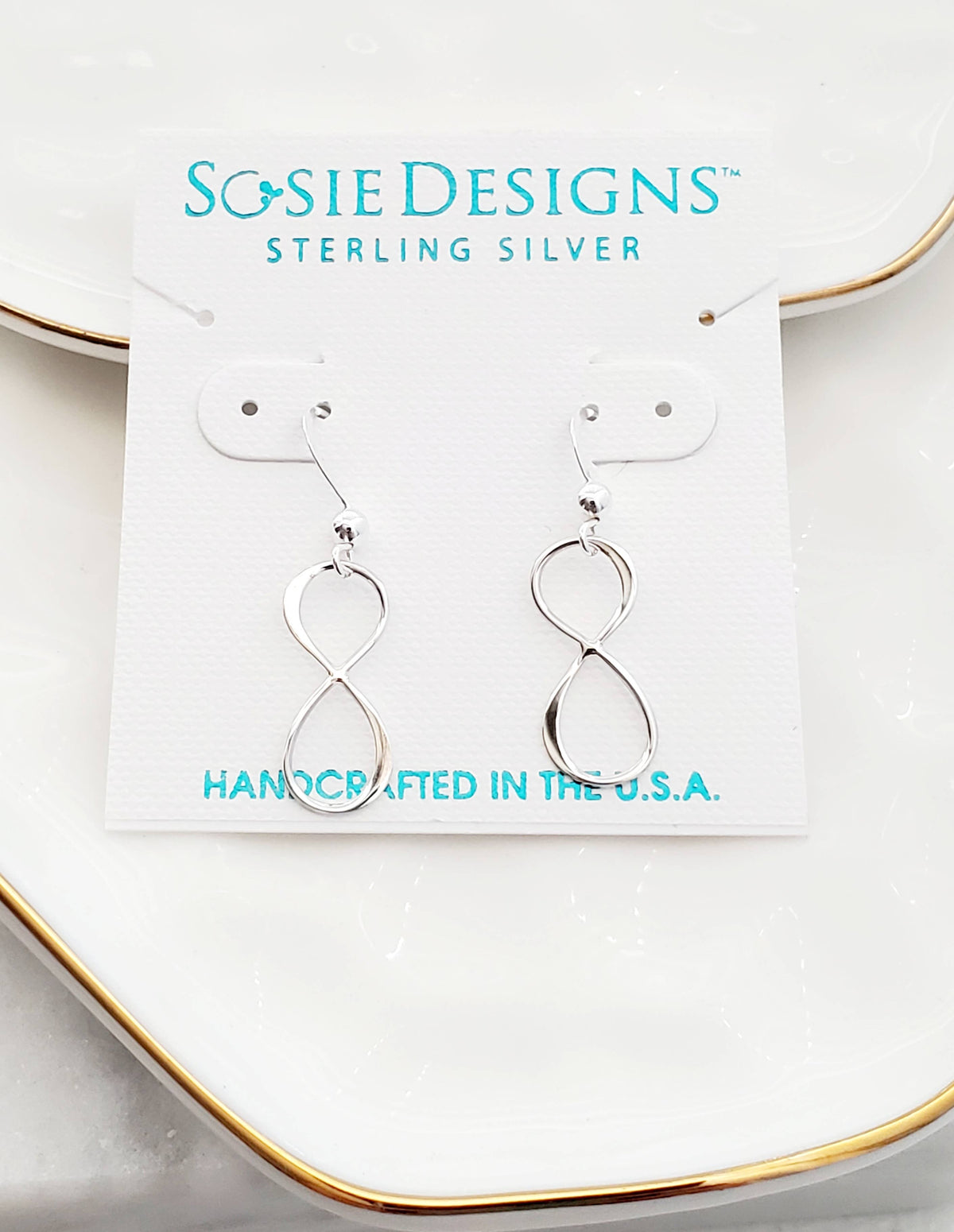 SD108 Sosie Designs - Silver Infinity Earrings *