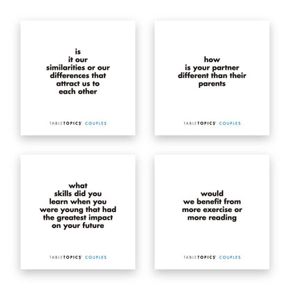 TableTopics - TABLETOPICS COUPLES - Conversation Starters for Deeper Convo
