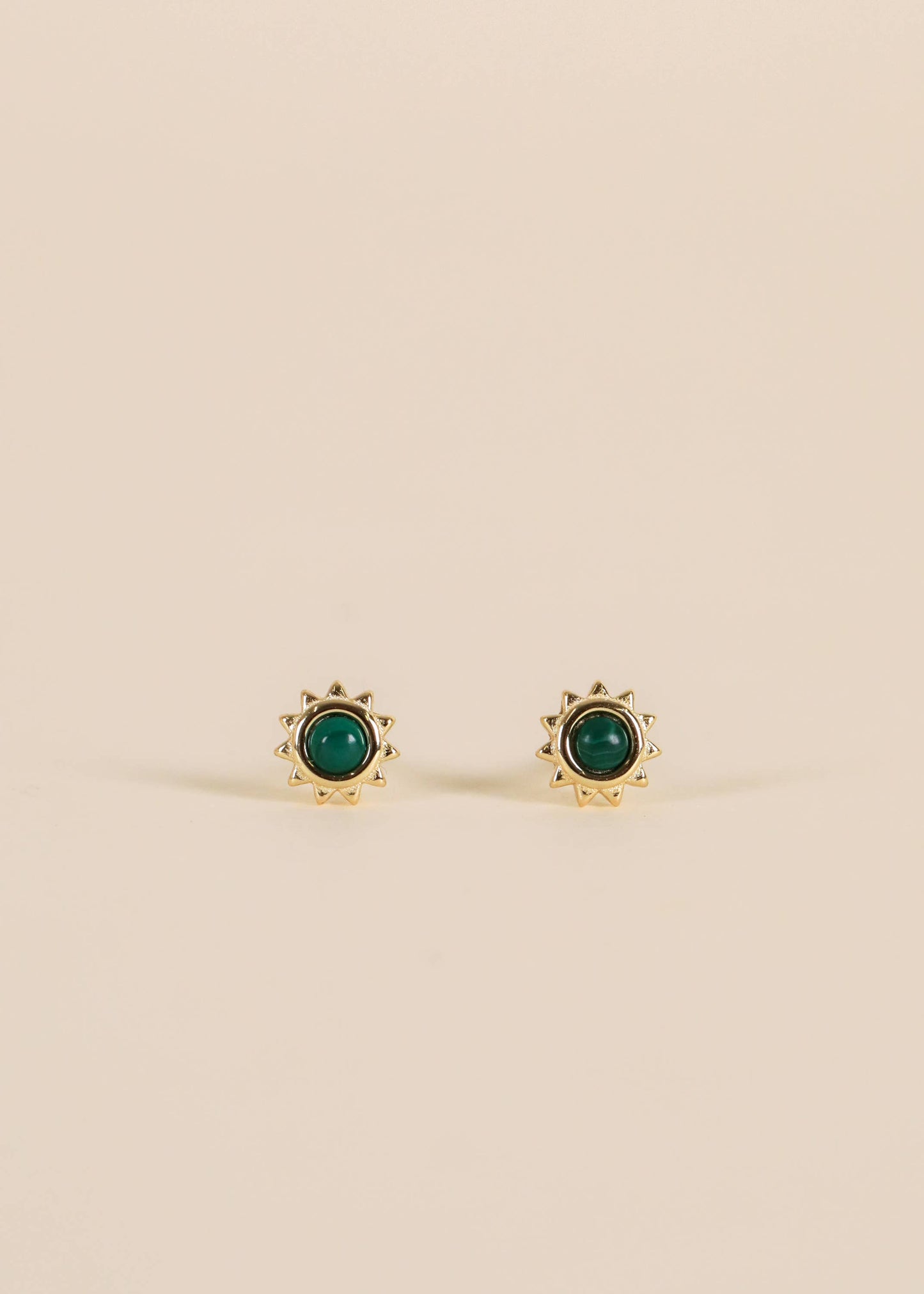 JaxKelly - Sun Stud - Malachite - Earrings