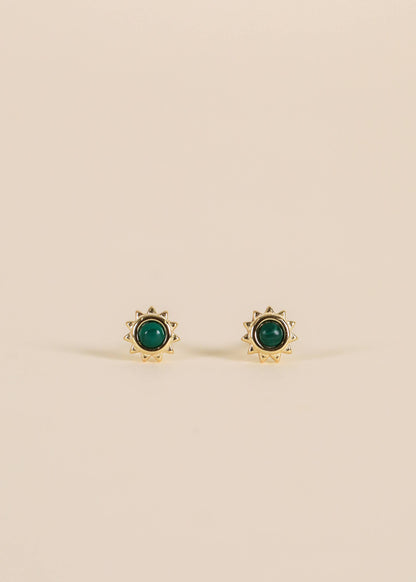 JaxKelly - Sun Stud - Malachite - Earrings