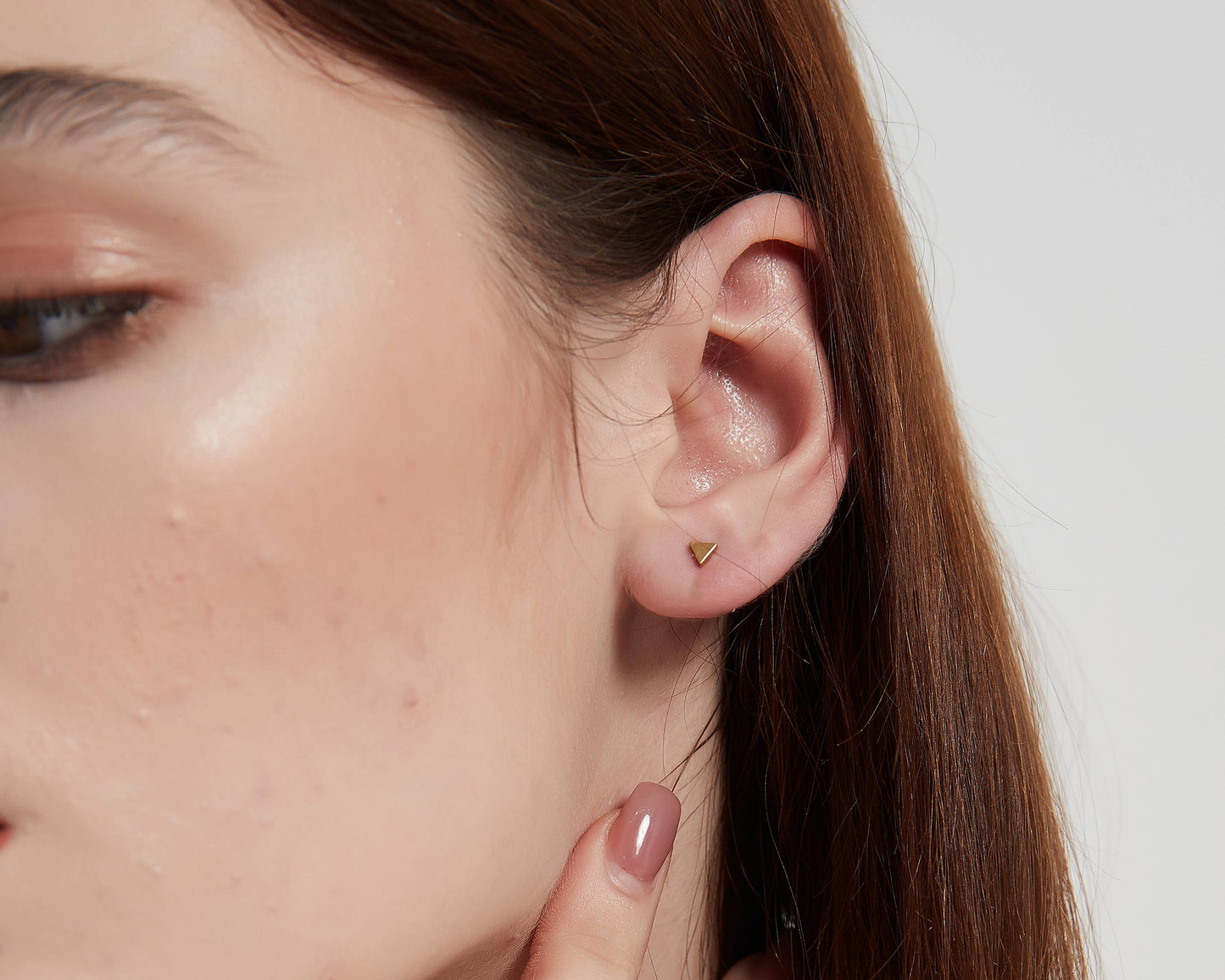 Melange Blanc - Alexandra triangle stud earring, triangle earring