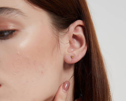 Melange Blanc - Alexandra triangle stud earring, triangle earring