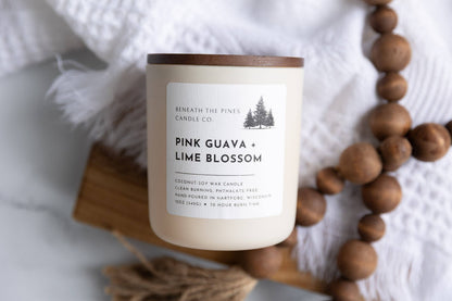 Beneath The Pines Candle Co. - Pink Guava + Lime Blossom