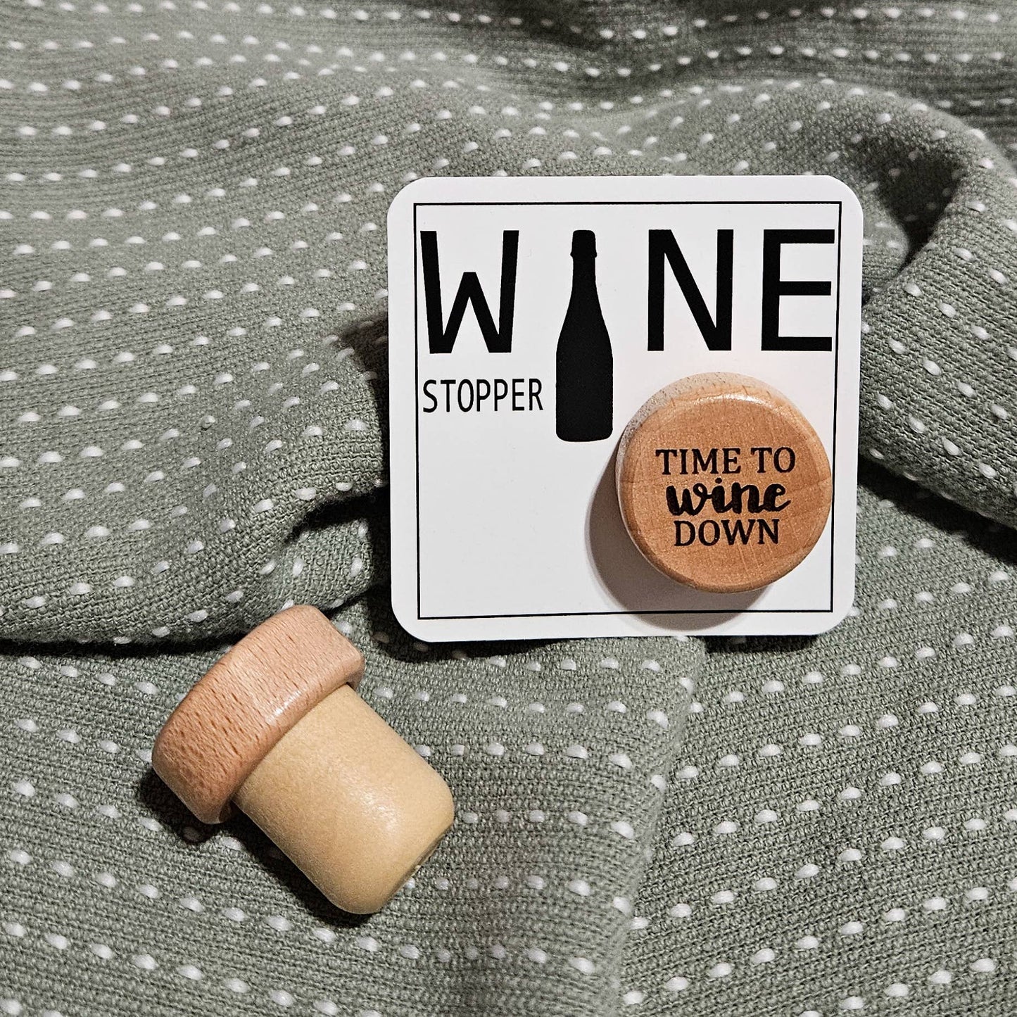 Lou Golden Designs - Time To Wine Down Wine Stopper