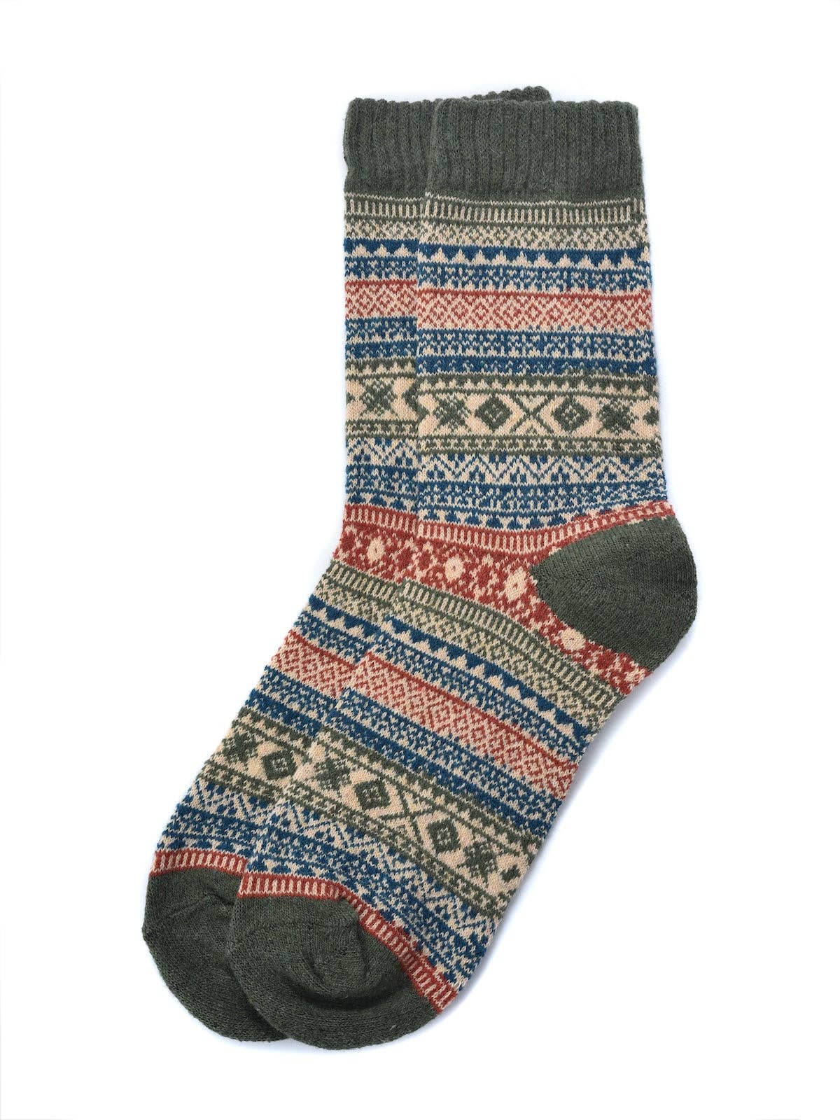 Funkyrel® Atzbranding Limited - Rufia - 5 Pairs Unisex Bohemian Wool Blend Socks