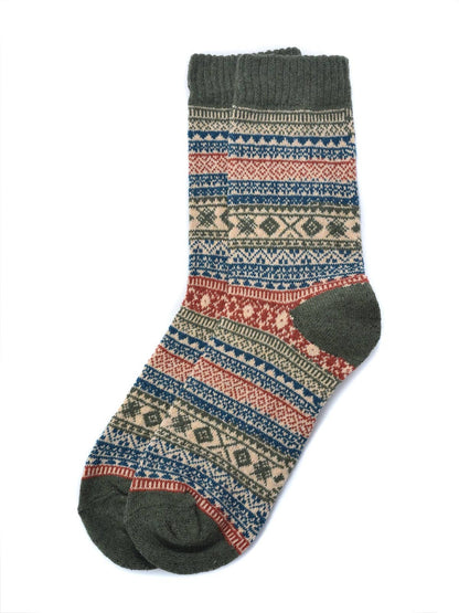 Funkyrel® Atzbranding Limited - Rufia - 5 Pairs Unisex Bohemian Wool Blend Socks