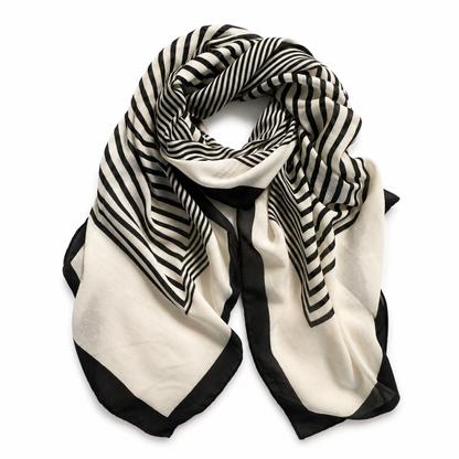 Ellison+Young - Ellison+Young Viscose Oversized Wrap Scarf, Lightweight Shawl