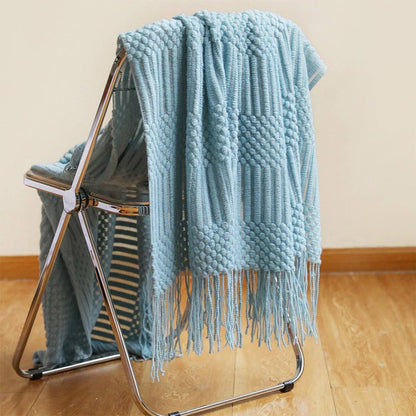 Fennco Styles - Waffle Stripe 50x60 Inch Throw Blanket