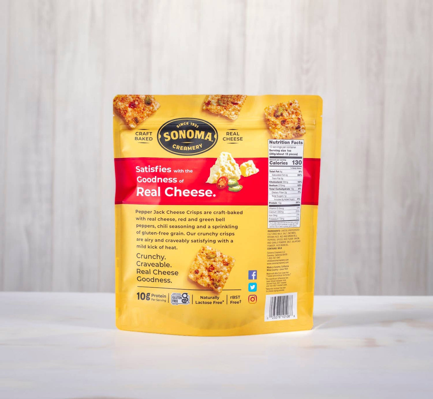 Sonoma Creamery - Sonoma Creamery Cheese Crisps - Pepper Jack
