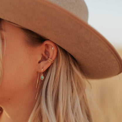 Mauve Jewelry Co. - Riley Turquoise Hoops