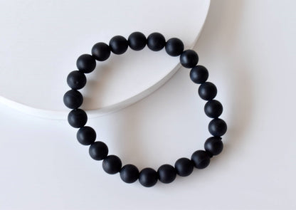 Soothing Crystals - Matt Black Onyx Bracelet (Focus and Growth)