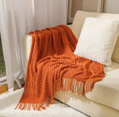 Fennco Styles - Waffle Stripe 50x60 Inch Throw Blanket