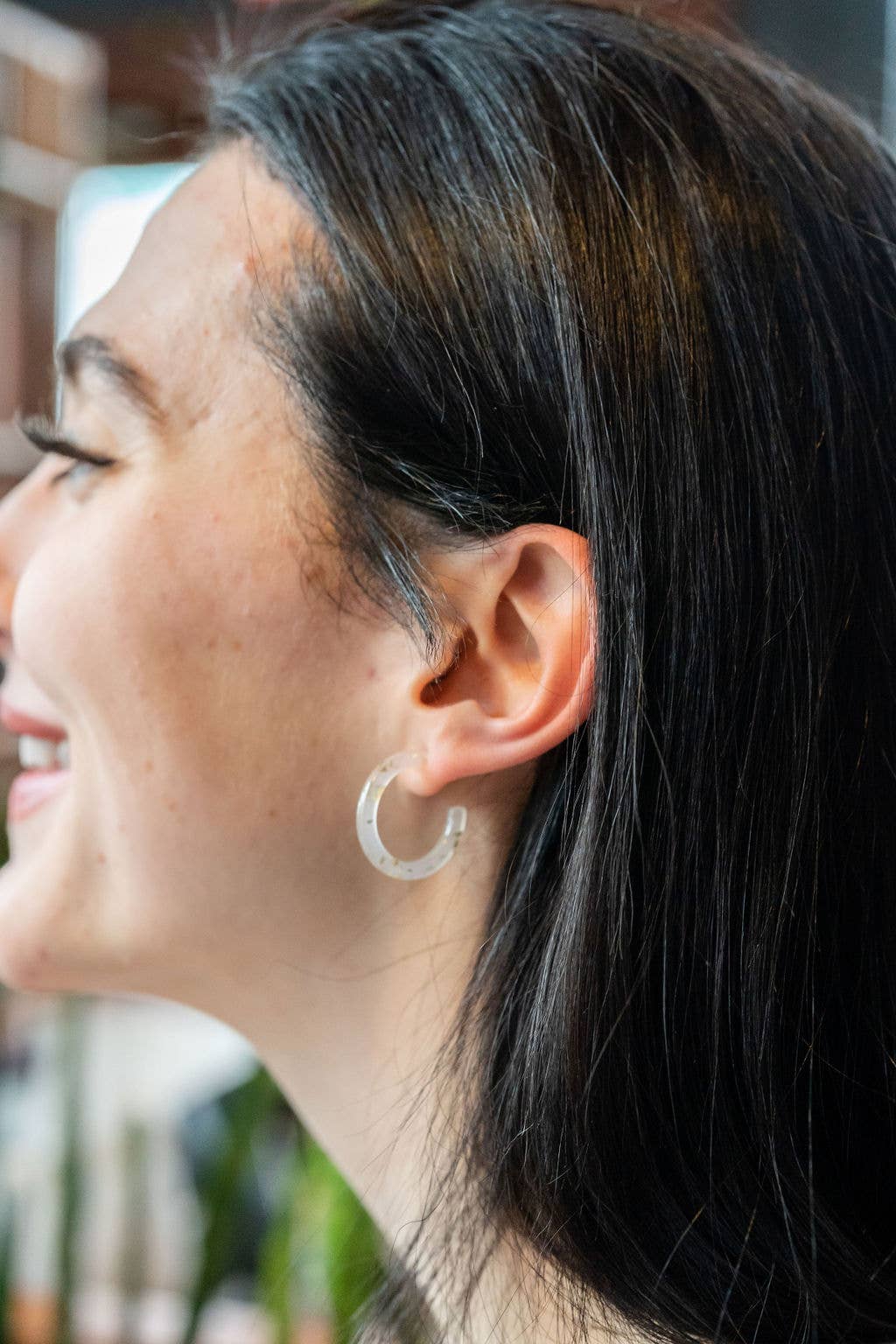 Spiffy & Splendid - Cam Mini Hoops - Gold Flake // Earrings, Gift