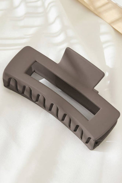 Hana - Solid Color Rectangle Shaped Hair Claw