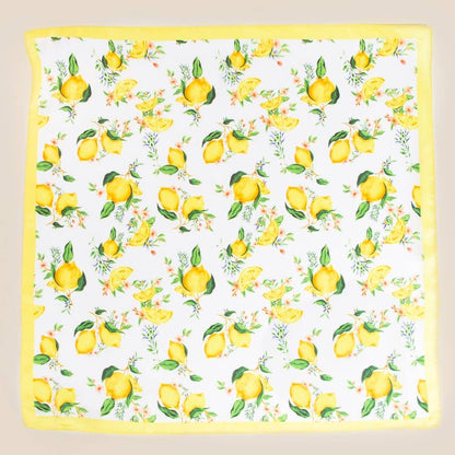 Anarchy Street - Lemons And Flowers Print Square Bandana Scarf
