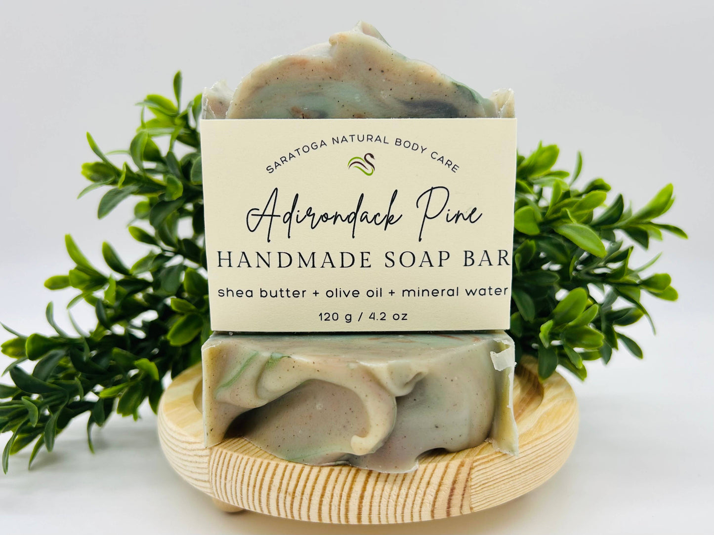 SARATOGA NATURAL BODY CARE LLC - Adirondack Pine Handmade Soap Bar VEGAN Cold Process Soap