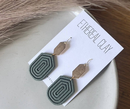 Ethereal Clay - Handmade Clay Earrings, Fall Style 