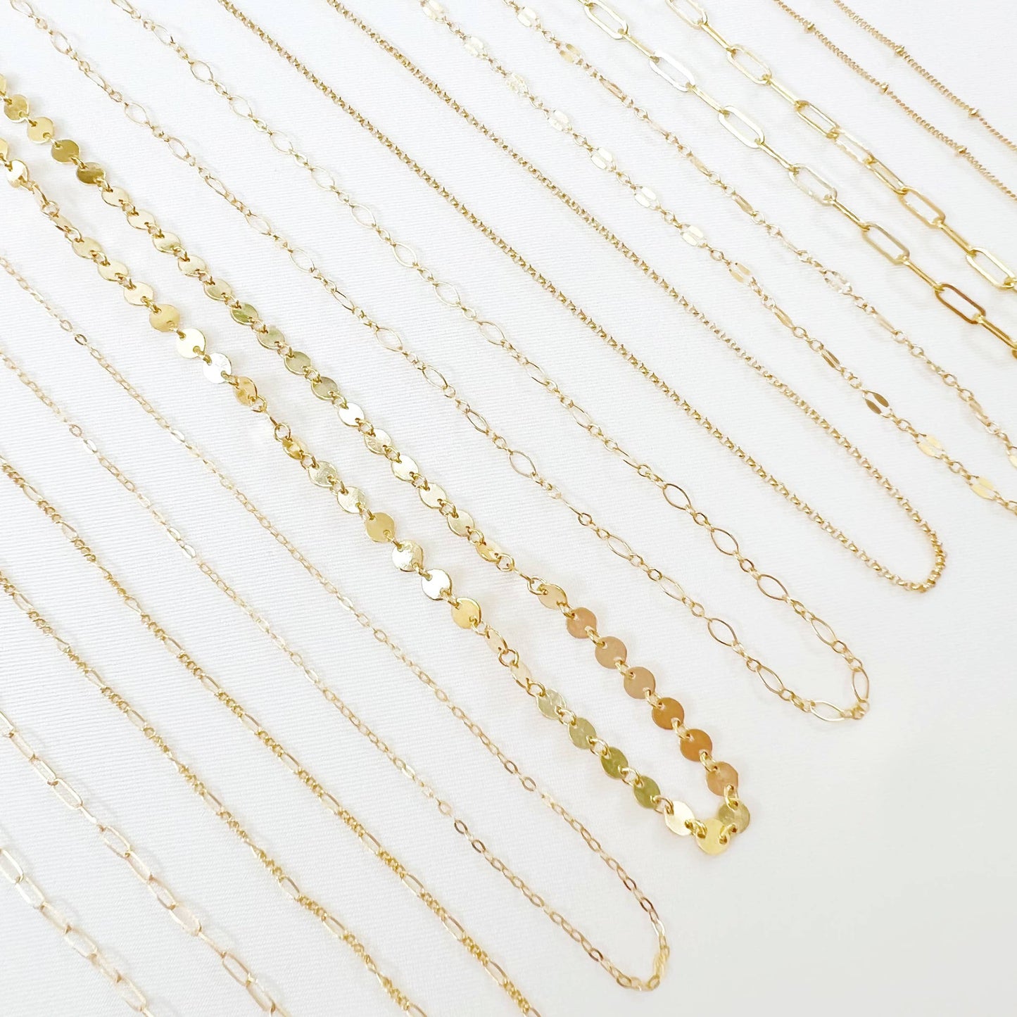 True by Kristy Jewelry - Kamryn Dapped Sequin Layering Chain Necklace Gold Filled