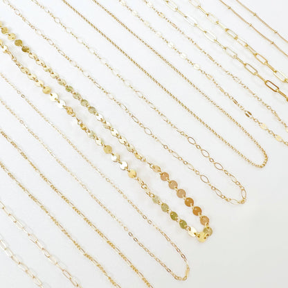 True by Kristy Jewelry - Kamryn Dapped Sequin Layering Chain Necklace Gold Filled