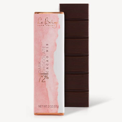 Le Belge Chocolatier, Inc - Cacao Nib 72% Dark Chocolate Bar
