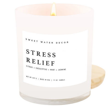 Sweet Water Decor - Stress Relief 11 oz Soy Candle - Home Decor & Gifts