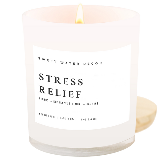 Sweet Water Decor - Stress Relief 11 oz Soy Candle - Home Decor & Gifts