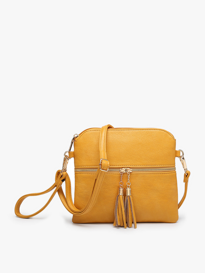 Jen & Co. - M1785 Tara Double Zip Crossbody Bag/Wristlet