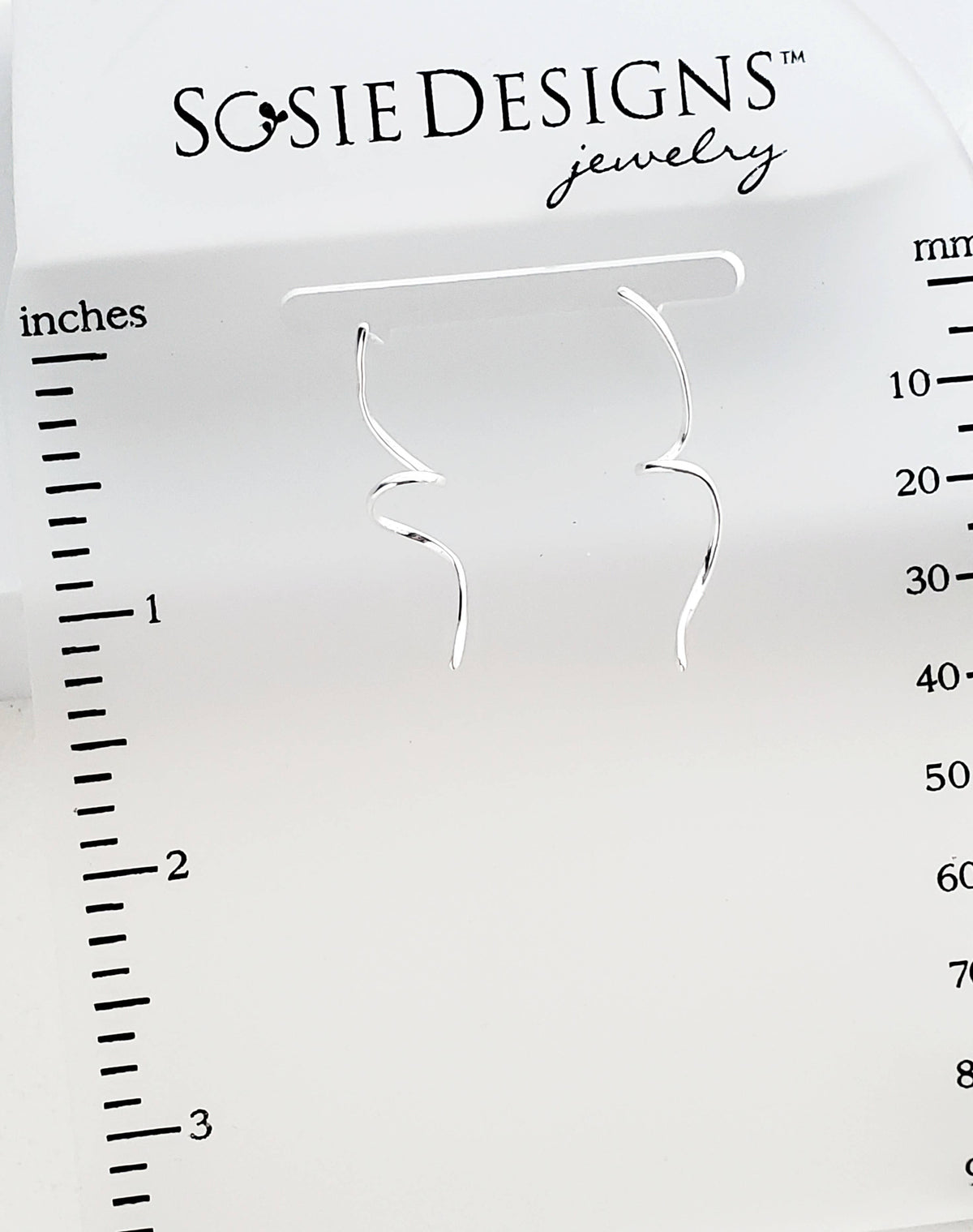 SD110 Sosie Designs - Silver Ribbon Twirl Studs