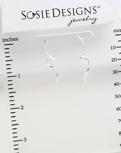 SD110 Sosie Designs - Silver Ribbon Twirl Studs