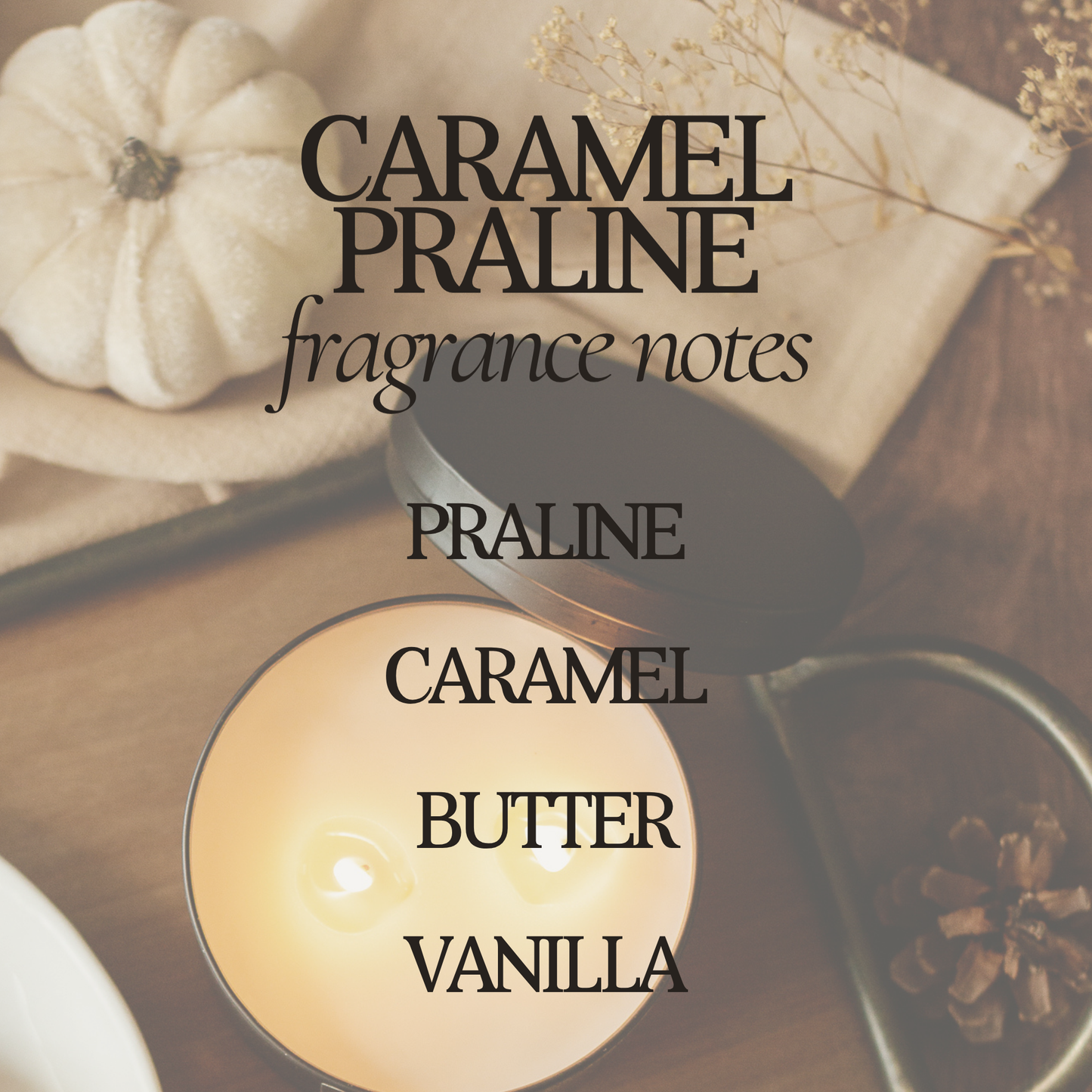 RR105 Rustic Rays Candle Co. - Caramel Praline 12 oz Soy Candle - Fall Home Decor & Gifts