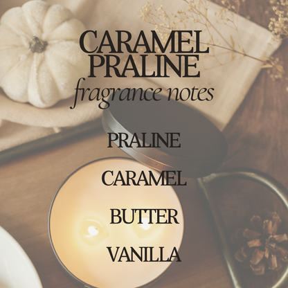 RR105 Rustic Rays Candle Co. - Caramel Praline 12 oz Soy Candle - Fall Home Decor & Gifts