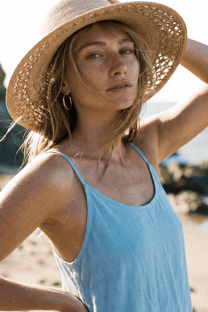 MiMi Wholesale - STLA001 Raffia Cut Out Detail Sun Hat